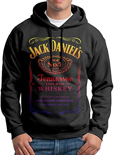 SSDDFF Men's Jack Tennessee Whiskey Daniels Hoodies Hooded Sweatshirt Size L Black