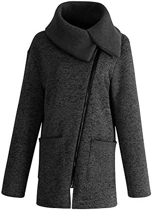 Kaoccy Women's Casual Long Hoodie Sweatshirt Zipper Coat With Plus Size Black XXL