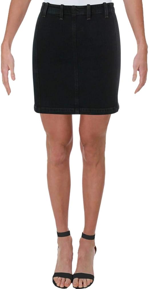 agolde black denim skirt