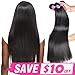 JVH Virgin Brazilian Straight Human Hair 1 Bundle Unprocessed Brazilian Virgin Hair Weave Bundles Natural Black (10