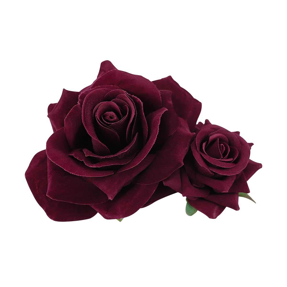 ZJIVQO Red Rose Hair Clip Flower Hairpin Brooch Velvet Ornament Rose Flower Hair Accessories for Woman Girl Ladies Wedding Hair Clip Flamenco Dancer Valentines Day Decoration, Wine Red