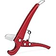 Flexzion Pipe and Tube Cutter Tool - One-Handed PVC Pipe Cutter, 1/8" to 1-1/4" Durable PEX Cutting Tool, Aluminum Ratcheting