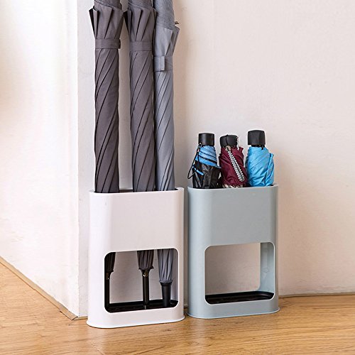 GeLive Umbrella Rack Stand Holder with Drip Tray Space Saving Organizer Home Office Decor (White)