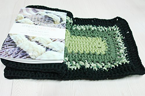 Charmkey Zpagetti T Shirt Yarn Strong Recycled Cotton Blend Ribbon 6 Super Chunky Elastic Knitting Cloth Fabric for Bag Cushion and DIY Crocheting Projects, 1 Skein, 8.82 Ounce (Dairy Cow) - Thumbnail 5