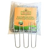 The Relaxed Gardener Galvanized Landscape Staples-100 Count Bag Anti-Rust Professional Grade 6 Inch 11 Gauge