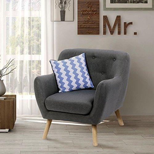 Well Wreapped Idmarket Fauteuil Scandinave En Tissu Gris