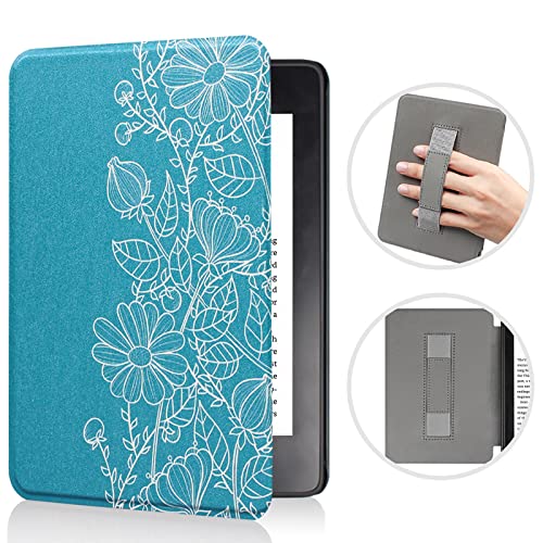 SCSVPN Case for 6'' Kindle Paperwhite 10th Generation - 2018 Release (Model No. PQ94WIF) with Hand Strap - Auto Sleep/Wake, Slim PU Leather Protective Cover ONLY Fit Kindle Paperwhite 2018 E-Reader