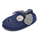 Estamico Toddler Boys Doggy Slippers Cartoon Puppy House Shoes US 11-12 Navy