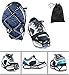 Ice Cleats, Traction Cleats Grippers Non-Slip Over Shoe/Boot Rubber Spikes Crampons Anti Slip Walk Traction Cleats for Walking on Snow and Ice (220 mm-290 mm)