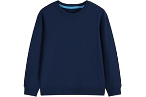 Lesteco Kids Crewneck Sweatshirt Toddler Long Sleeve Tops Medium Weight Fall Pullovers for Boys and Girls 2-14 Years