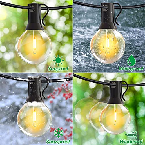 LED Fairy Lights Outdoor - 30 m Outdoor Fairy Lights Power LED Bulbs Weatherproof IP44 Waterproof Balcony Fairy Lights Indoor Outdoor Fairy Lights for Patio Garden Weddings Parties (30 m / 100 ft)