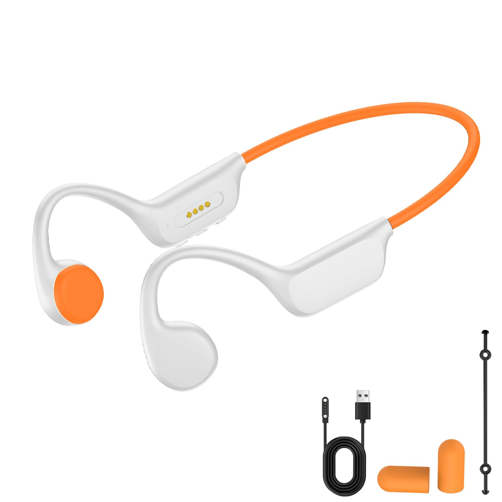 Photo 1 of KOPIDOE Bone Conduction Swimming Headphones, IPX8 Waterproof MP3 Player with Open-Ear Design, Bluetooth 5.4 Wireless Sports Earbuds for Swimming, Running, Cycling(White)
