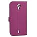 BLU Studio 6.0 HD D650a Case, Abacus24-7 BLU Studio 6.0 HD Wallet Case with Flip Cover, Stand and Pockets for ID, Credit Cards - Purple BLU Studio 6.0 HD D650a Flip Case