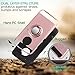 Moto G5 Plus Case,Moto G Plus(5th Generation) Case with HD Screen Protector,Anoke Motorola G5 Plus Cellphone 360 Degree Rotating Ring Holder Kickstand Scratch Resistant for Moto G5 Plus ZS Rose Gold