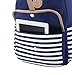 Veenajo Casual Lightweight Canvas School Backpack Laptop Bag Shoulder Daypack Handbag Navy