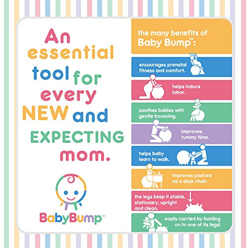 image for Baby Bump | Birth Ball with Base Legs - Stability/Balance/Stand, Anti-