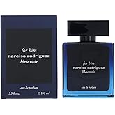 Narciso Rodriguez Bleu Noir Eau de Parfum Spray for Men, Blue, 3.3 Ounce