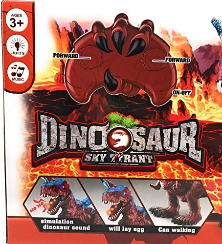 Remote Control Walking Dinosaur Toy Figure T Rex Battery Operated T Rex Walking Dinosaur w/ Walking Movement , Light Up Eyes , Realistic Dinosaur Sounds & Remote Control , Kid Pet Toy Animal - Thumbnail 6