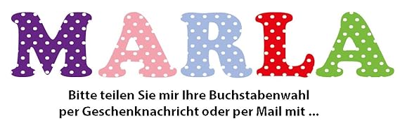 Bambinella® Buchstabe zum selbst Aufbügeln aus Velour/Flock gedruckt - rosa mit weißen Punkten - Höhe: ca. 2,5 cm - Made in G