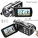Camcorder, Besteker 1080P HD Video Camera for YouTube Vlogging Camera with 24M 16X Digital Zoom 2.7 Inch LCD and 270 Degree Rotation Screen … (Gray)