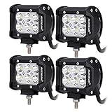 Auxbeam 4 Pcs 4" LED Light Bar 18W LED Pods Spot