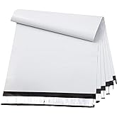 Metronic Poly Mailers 19x24 Inch 100 Pcs | Large Shipping Bags for Clothing, Small Business | Strong Thick Mailing Bags with Self Adhesive | Waterproof and Tear-Proof Large Package Bags in White