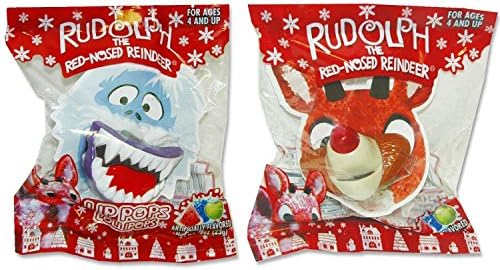 Rudolph The Red-Nosed Reindeer Lip Pops Lollipops - 2-Piece Set