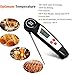 Kacebela Instant Read Thermometer, Auto-Off Digital Meat Food BBQ Thermometer with Collapsible Internal Probe, Best for Barbecue, Grilling, Oven, Cooking, Candy, Steak, Milk, Bathing Water