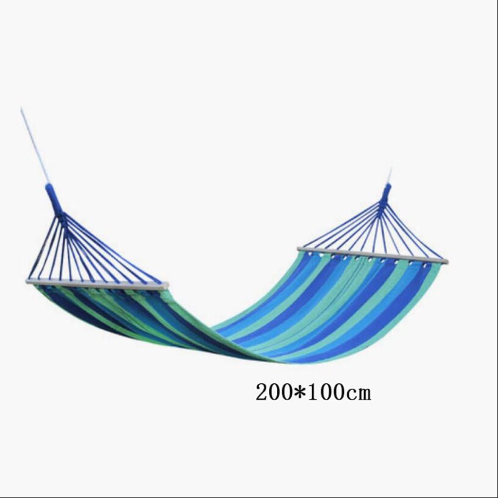 Hammock Outdoor hammock camping camping swing hammock mountaineer hammock with sticks blue canvas hammock portable hammock anti-rollover hammock