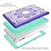Hocase iPad 2/3/4 Case, Shockproof Heavy Duty Protection Silicone Rubber+Hard Plastic Hybrid Dual Layer Slim Protective Case for iPad 2nd/3rd/4th Generation (9.7-inch) - Purple Mandala Flowers