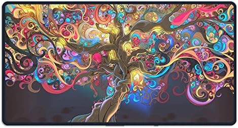 Gaming Mouse Pad, Psychedelic Life Tree, Extra Large Mouse Pads, Comfort Soft Non Slip Lightweight Premium-Textured Mouse Pad Mat For Women Men At Home Or Work