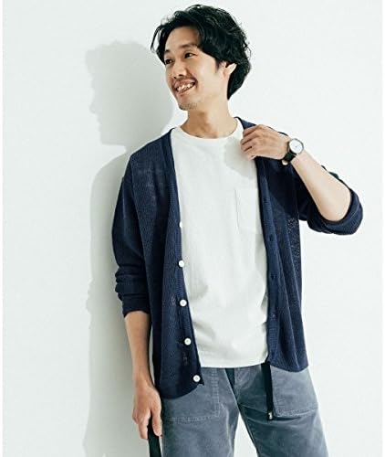 Amazon アーバンリサーチ ドアーズ メンズ Urban Research Doors メンズカーディガン リネンカーディガン Navy 38 セーター 通販