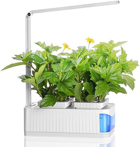 Wpky Indoor Hydroponic Herb Garden Kit Smart Garden Growing System with Dimmable LED Grow Light, Multifunction Desk lamp (Seeds Not Included)