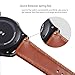 Galaxy Watch 46mm Bands, Gear S3 Bands, KADES 22mm Leather Replacement Strap with Quick Release Pin Compatible for Smart Watch, Small, Brown with Silver Clasp