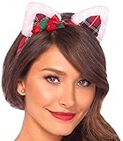 Leg Avenue Women's Plus-Size Christmas Kitty Ear Headband Adult Costume, Multi-Colored, O/S