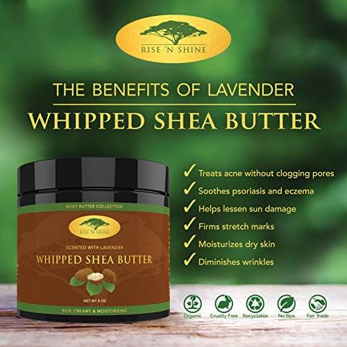 image for Rise 'N Shine Online (8 oz) Lavender Whipped African Shea Butter Cream