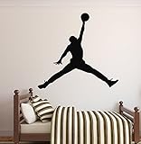 Michael Jordan Wall Decal - Basketball Wall Decor - Home Decor - Jumpman Wall Decal (22Wx20)