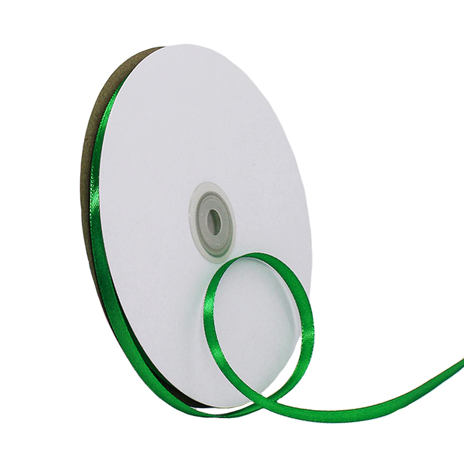 6mm Green Ribbon for Gift Wrapping,91m Fabric Thick Satin Ribbon Green Bow for Gift Wrapping,Ribbons for Balloons,Crafting,Hair,Bouquets,Wedding, Car,Presents,Cake,Christmas Party Decorations — image 1