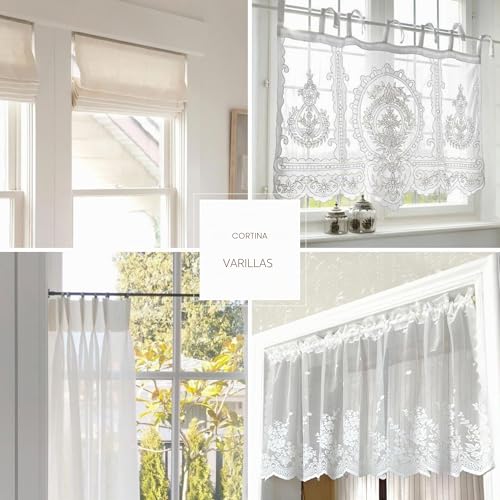 Tension Rods Curtain Tension Rods Extendable No Drilling for Shelves and Kitchen Windows 8mm Diameter 45-59cm