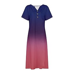 Short Sleeve Sundresses for Women Women's 2024
