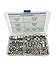 HVAZI 205pcs Metric M2.5 M3 M4 M5 M6 M8 M10 M12 Stainless Steel Nylon-Insert Locknuts Assortment Kit