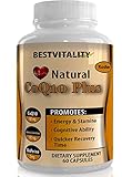 BestVitality Natural Coenzyme Coq10 Vegan Complex (Coq10 - 100mg, Acetyl L-carnitine - 100mg and Bioperine - 5mg) Kosher - Made in USA ...