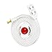 Uninex PS52FNSKU Lighted Foot Switch Extension Cord With AC 3-Outlet, Safety Covers, UL Listed, White, 9-Foot