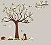 HH Baby Boutique Nursery Owl Wall Decal, Teddy Bear, Turtle, Frog Wall Decals, Nursery Animal Wall Decals, Nursery Tree Wall Decal XL