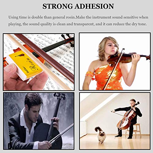 image for Rosin,HoFire 4 Packs Violin Rosin Light Low Dust Natural Rosin For Bow