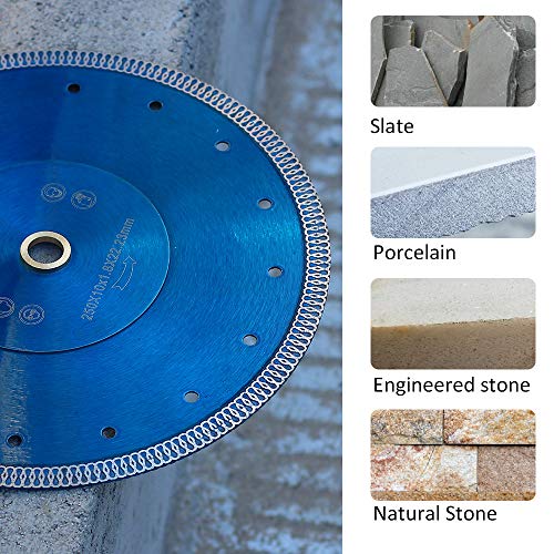 10" Super Thin Diamond Blade Porcelain Tile Blade Wet or Dry Cutting