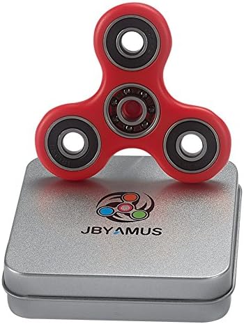 Fidget Spinner Toy Ceramic Bearing Ultra Durable Best Stress Reducer Relieves ADHD Anxiety and Boredom-Spins Last for 2mins (Red)