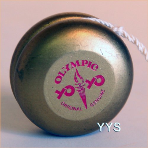 Vintage Collectible National Olympic Wooden Yo-Yo - Gold