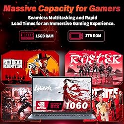 Rumtuk Ultra-Slim 15.6'' FHD Gaming Laptop, in tel
