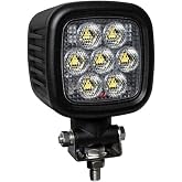 Buyers Products 1492223 Ultra Bright 4 Inch Wide LED Flood Light, 21 LEDs, 9" Lead Length w/ 10mm Stud, Deutsch Connection, Vehicle Work Light For Trucks, Truck Flood Light